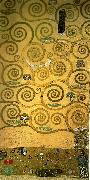 Gustav Klimt kartong for frisen i stoclet- palatset oil on canvas